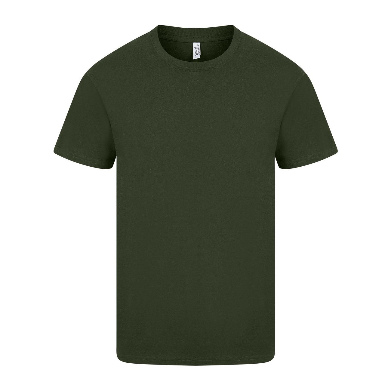 Forest Green - Front - Casual Classics Unisex Adult Ringspun Cotton Organic T-Shirt