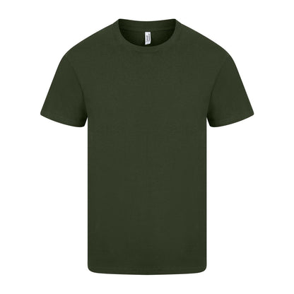 Forest Green - Front - Casual Classics Unisex Adult Ringspun Cotton Organic T-Shirt