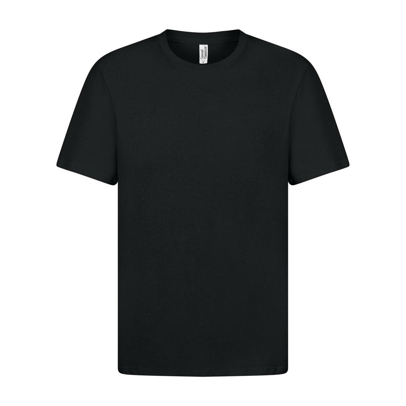 Black - Front - Casual Classics Unisex Adult Ringspun Cotton Organic T-Shirt