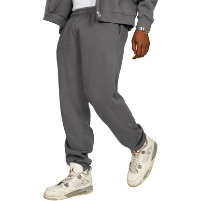 Charcoal - Front - Casual Classics Mens Ringspun Cotton Oversized Jogging Bottoms