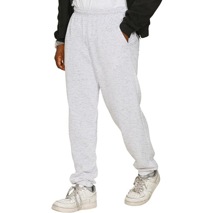 Ash Grey - Front - Casual Classics Mens Ringspun Cotton Oversized Jogging Bottoms