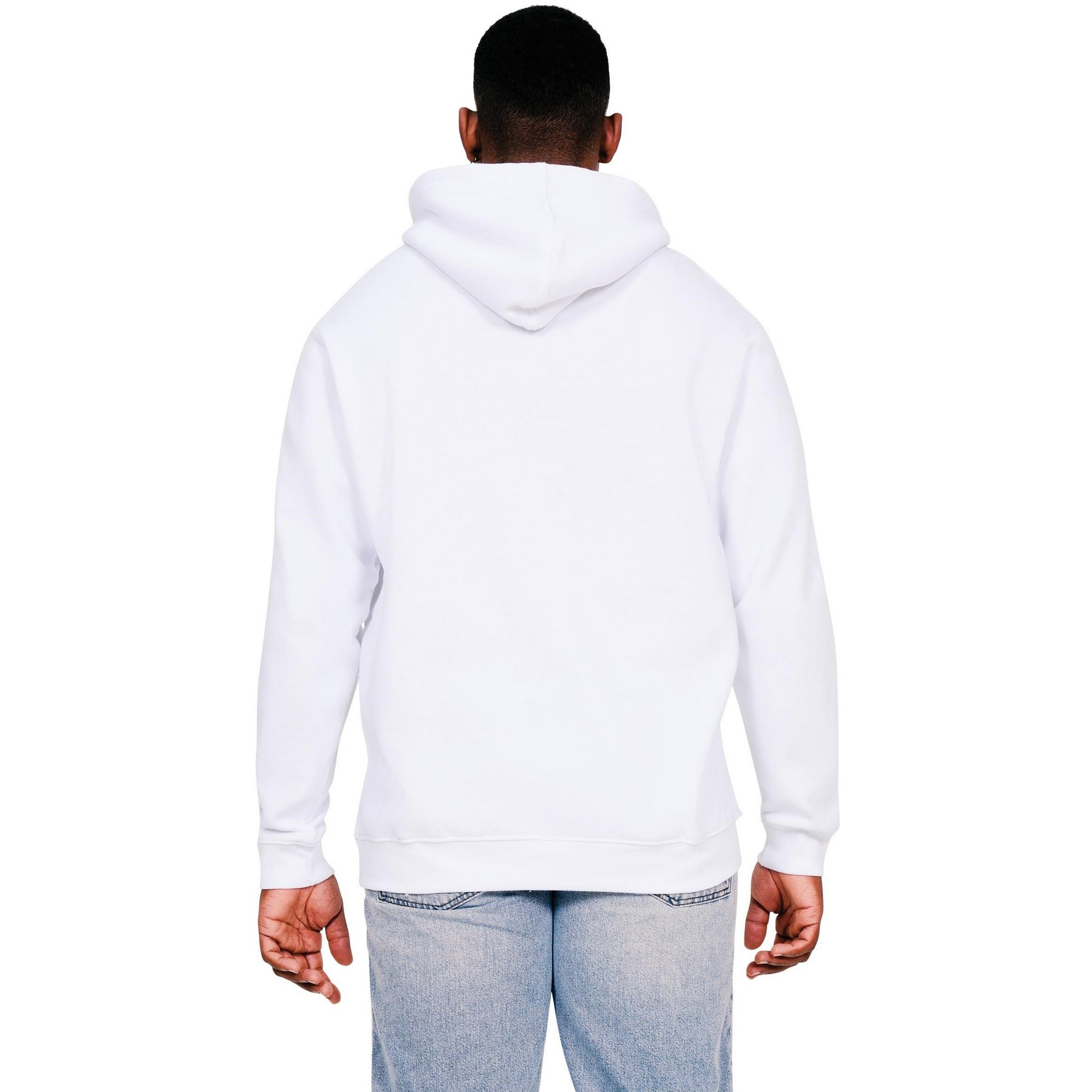 White - Back - Casual Classics Mens Core Ringspun Cotton Hoodie