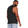 Black - Back - Casual Classics Mens Core Ringspun Cotton Raw Edge Tall Tank Top