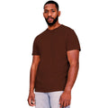 Chocolate - Front - Casual Classics Mens Core Ringspun Cotton Slim T-Shirt