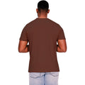 Chocolate - Back - Casual Classics Mens Core Ringspun Cotton Slim T-Shirt