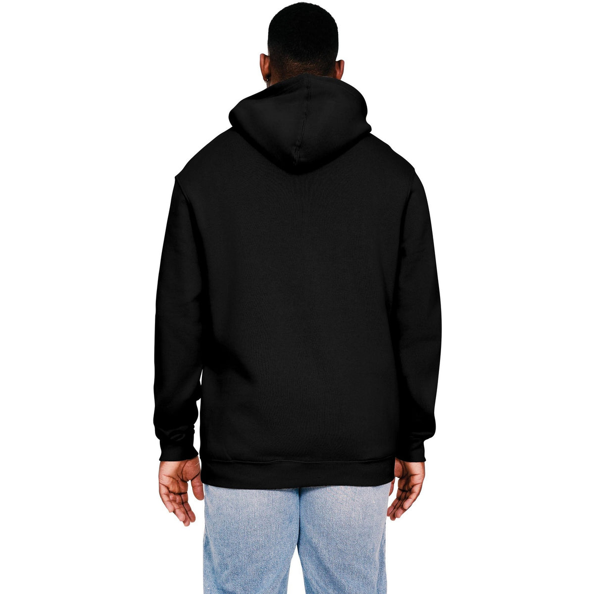 Black - Back - Casual Classics Mens Core Ringspun Cotton Tall Hoodie