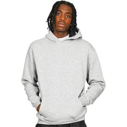 Ash Grey - Front - Casual Classics Mens Core Ringspun Cotton Tall Hoodie