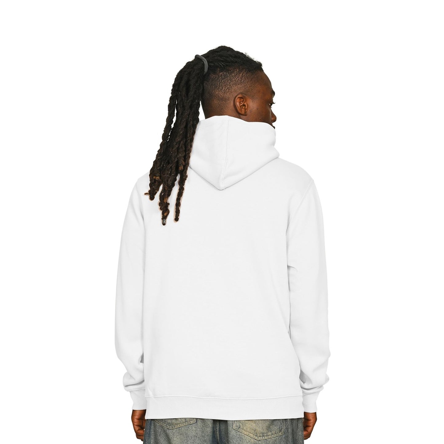 White - Back - Casual Classics Mens Core Ringspun Cotton Tall Hoodie