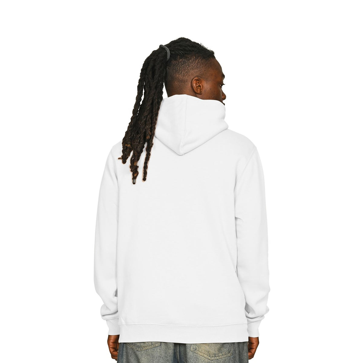 White - Back - Casual Classics Mens Core Ringspun Cotton Tall Hoodie