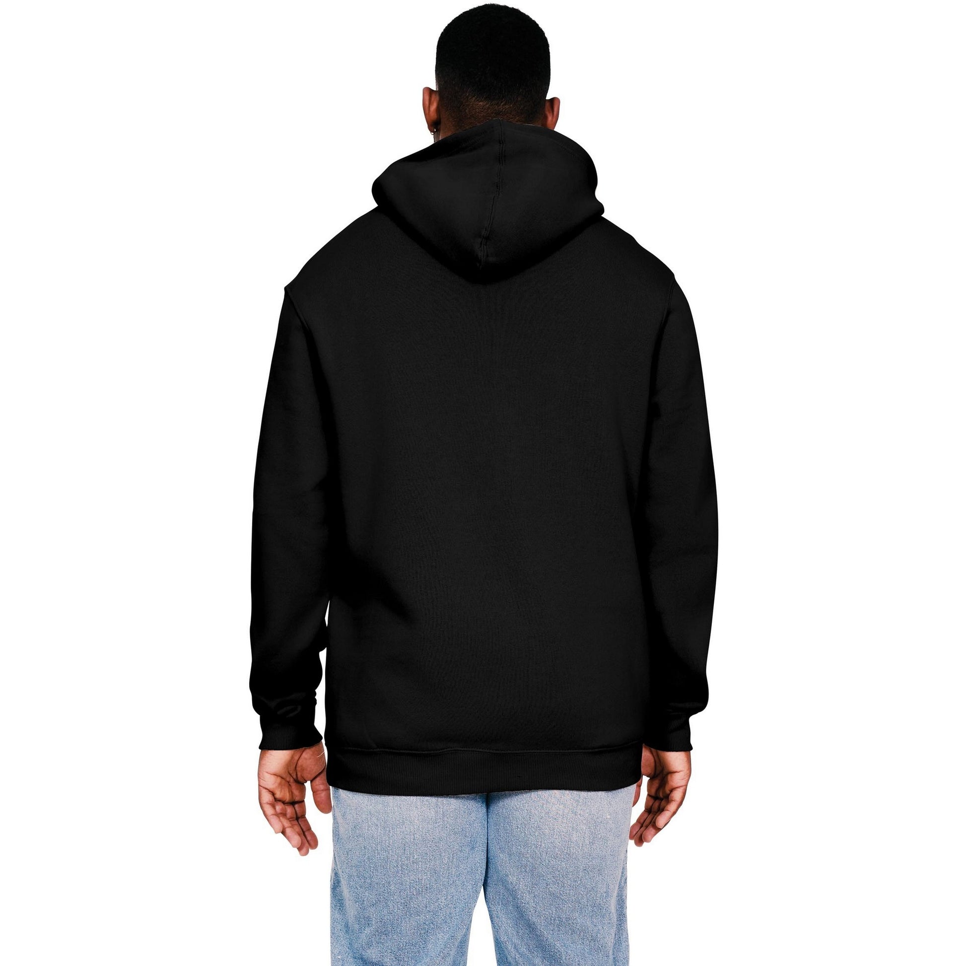 Black - Back - Casual Classics Mens Core Ringspun Cotton Tall Hoodie