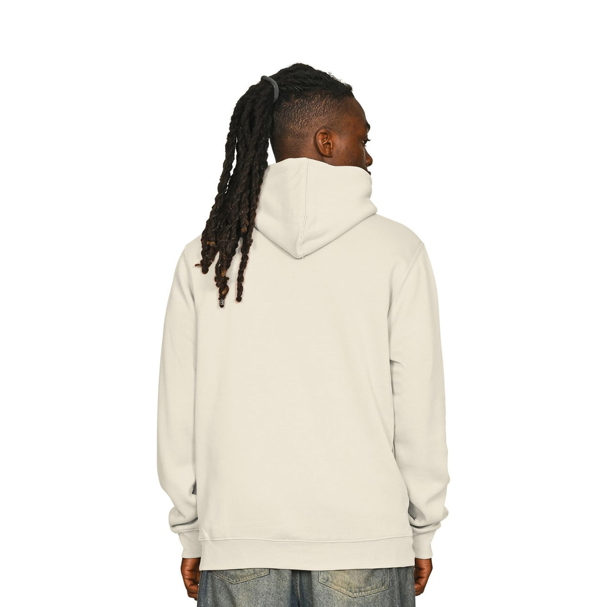 Ecru - Back - Casual Classics Mens Core Ringspun Cotton Tall Hoodie
