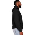 Black - Side - Casual Classics Mens Boxy Ringspun Cotton Oversized Hoodie