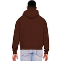Chocolate - Back - Casual Classics Mens Boxy Ringspun Cotton Oversized Hoodie
