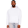White - Front - Casual Classics Mens Boxy Ringspun Cotton Oversized Hoodie
