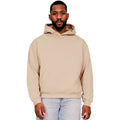 Sand - Front - Casual Classics Mens Boxy Ringspun Cotton Oversized Hoodie