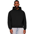 Black - Front - Casual Classics Mens Boxy Ringspun Cotton Oversized Hoodie