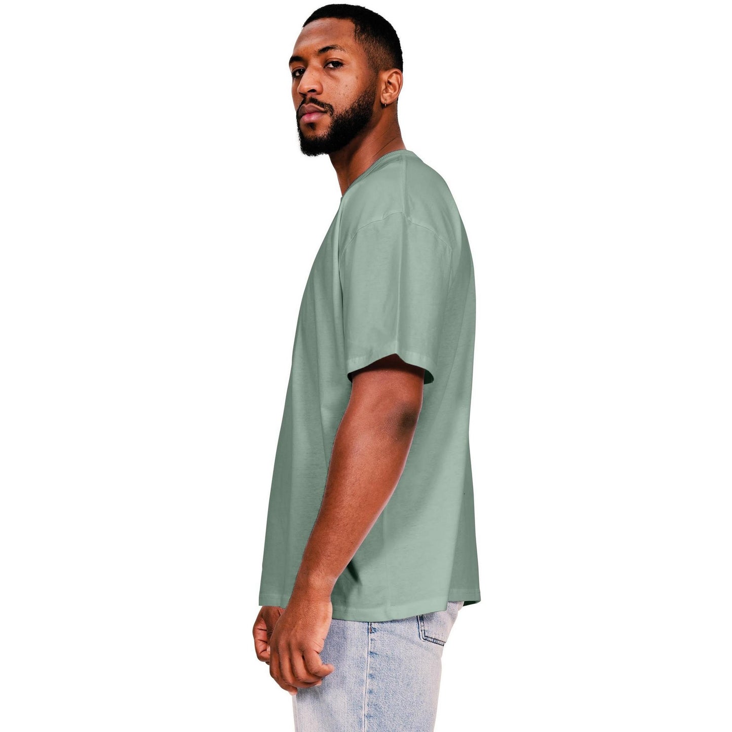 Sage - Back - Casual Classics Mens Core Ringspun Cotton Oversized T-Shirt