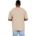 Sand - Back - Casual Classics Mens Core Ringspun Cotton Tall Oversized T-Shirt