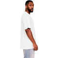 White - Side - Casual Classics Mens Core Ringspun Cotton Tall Oversized T-Shirt