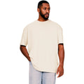 Ecru - Front - Casual Classics Mens Core Ringspun Cotton Tall Oversized T-Shirt