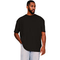 Black - Front - Casual Classics Mens Core Ringspun Cotton Tall Oversized T-Shirt