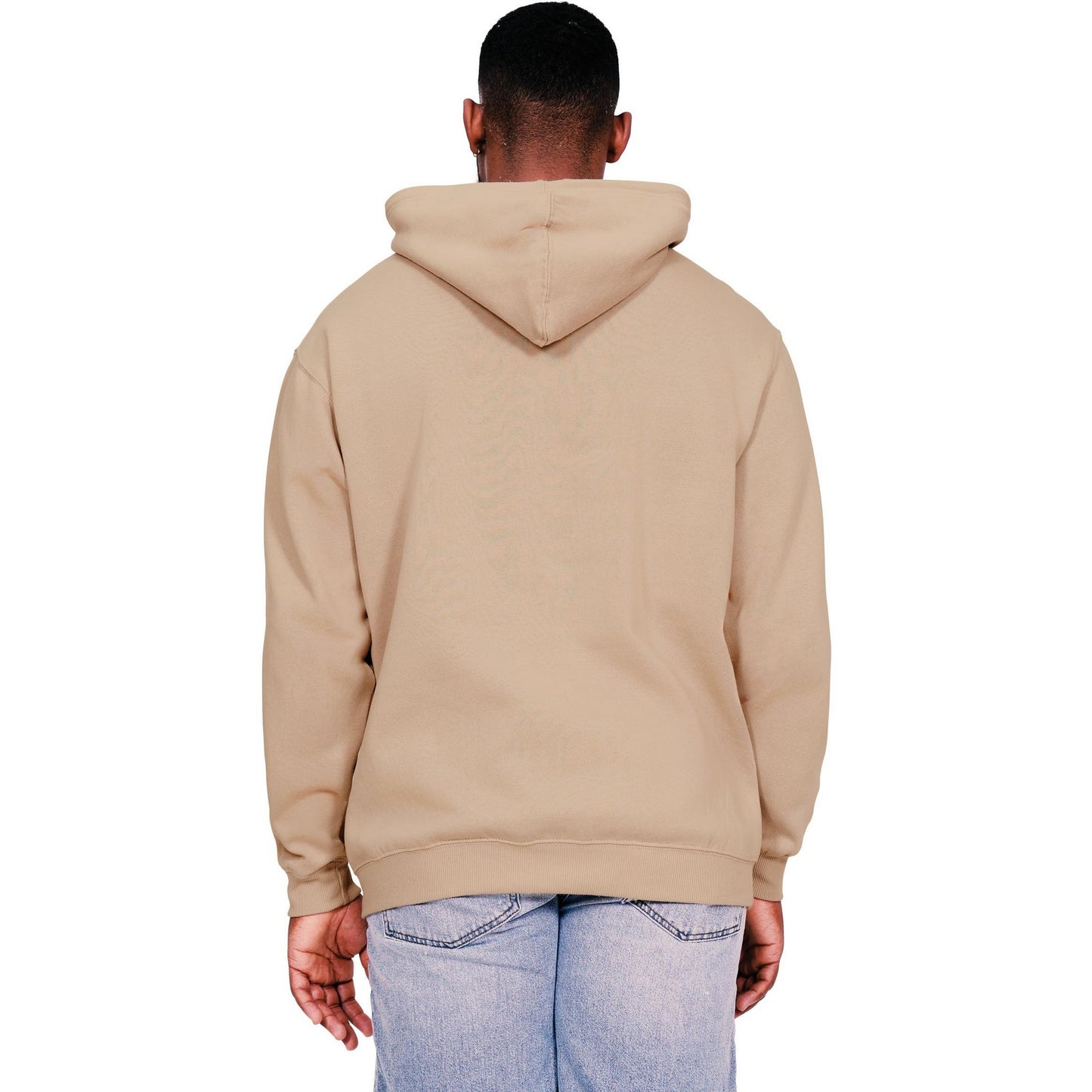 Sand - Back - Casual Classics Mens Core Ringspun Cotton Oversized Hoodie