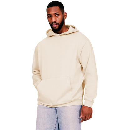 Ecru - Front - Casual Classics Mens Core Ringspun Cotton Oversized Hoodie
