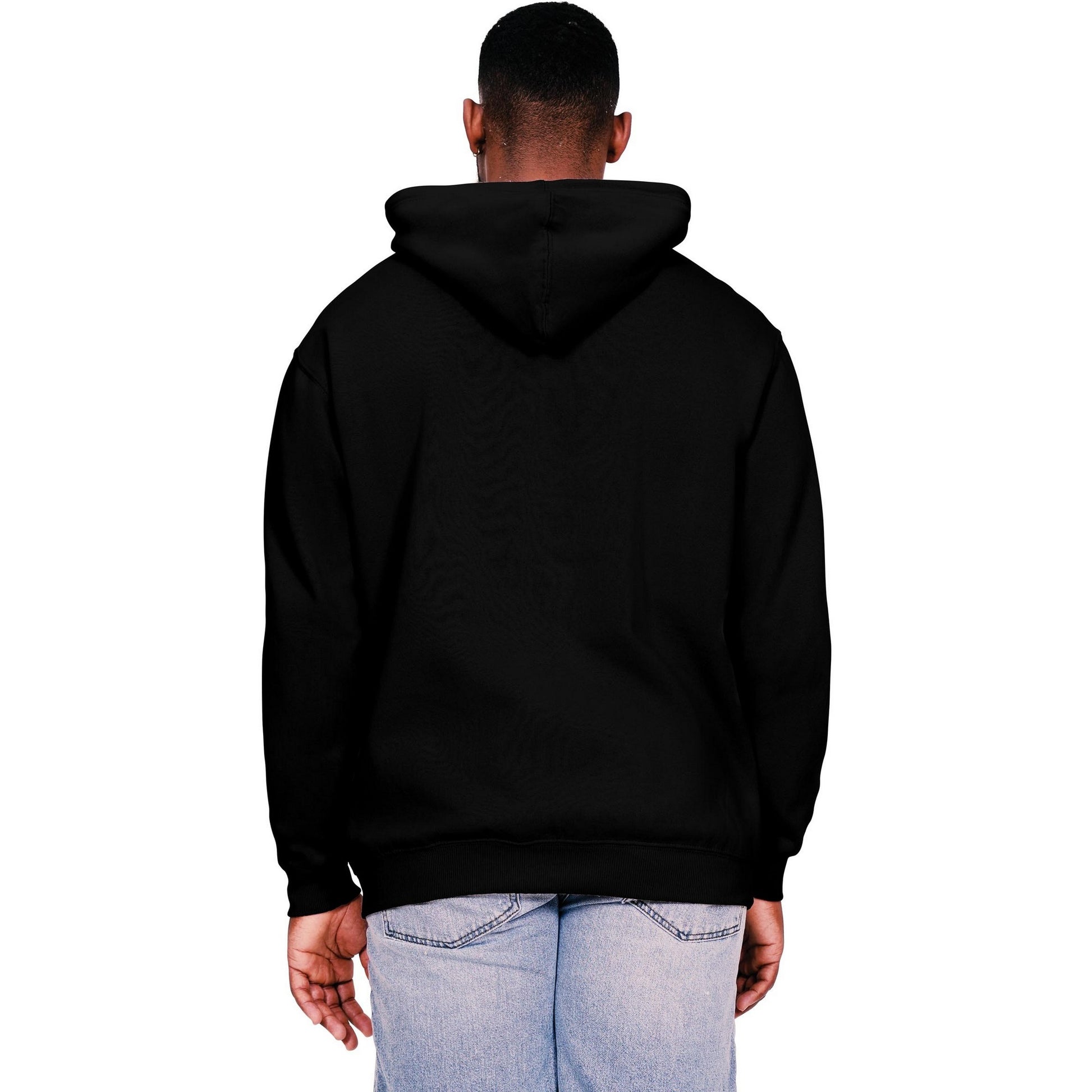Black - Back - Casual Classics Mens Core Ringspun Cotton Oversized Hoodie