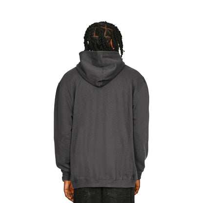 Charcoal - Back - Casual Classics Mens Core Ringspun Cotton Oversized Hoodie