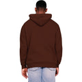 Chocolate - Back - Casual Classics Mens Core Ringspun Cotton Oversized Hoodie