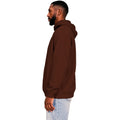 Chocolate - Side - Casual Classics Mens Core Ringspun Cotton Oversized Hoodie