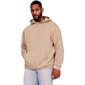 Sand - Front - Casual Classics Mens Core Ringspun Cotton Oversized Hoodie