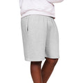 Sports Grey - Front - Casual Classics Mens Blended Core Ringspun Cotton Oversized Shorts