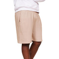 Sand - Front - Casual Classics Mens Blended Core Ringspun Cotton Oversized Shorts