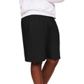 Black - Front - Casual Classics Mens Blended Core Ringspun Cotton Oversized Shorts