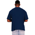 Navy - Back - Casual Classics Mens Core Ringspun Cotton Oversized T-Shirt