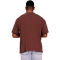 Chocolate - Back - Casual Classics Mens Core Ringspun Cotton Oversized T-Shirt