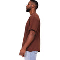 Chocolate - Side - Casual Classics Mens Core Ringspun Cotton Oversized T-Shirt