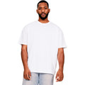 White - Front - Casual Classics Mens Core Ringspun Cotton Oversized T-Shirt