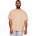 Sand - Front - Casual Classics Mens Core Ringspun Cotton Oversized T-Shirt