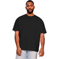 Black - Front - Casual Classics Mens Core Ringspun Cotton Oversized T-Shirt