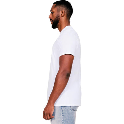 White - Side - Casual Classics Mens Muscle Ringspun Cotton T-Shirt