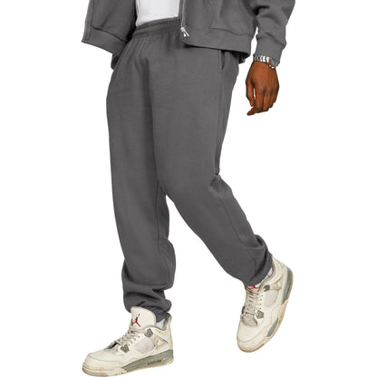 Charcoal - Front - Casual Classics Mens Blended Core Ringspun Cotton Oversized Jogging Bottoms