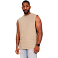 Sand - Front - Casual Classics Mens Ringspun Cotton Drop Arm Holes Tank Top