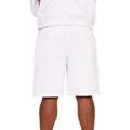 White - Back - Casual Classics Mens Blended Core Ringspun Cotton Tall Oversized Shorts