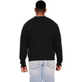 Black - Back - Casual Classics Mens Ringspun Cotton Extended Neckline Oversized Sweatshirt
