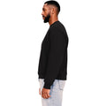 Black - Side - Casual Classics Mens Ringspun Cotton Extended Neckline Oversized Sweatshirt
