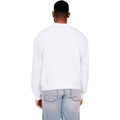 White - Back - Casual Classics Mens Ringspun Cotton Extended Neckline Oversized Sweatshirt