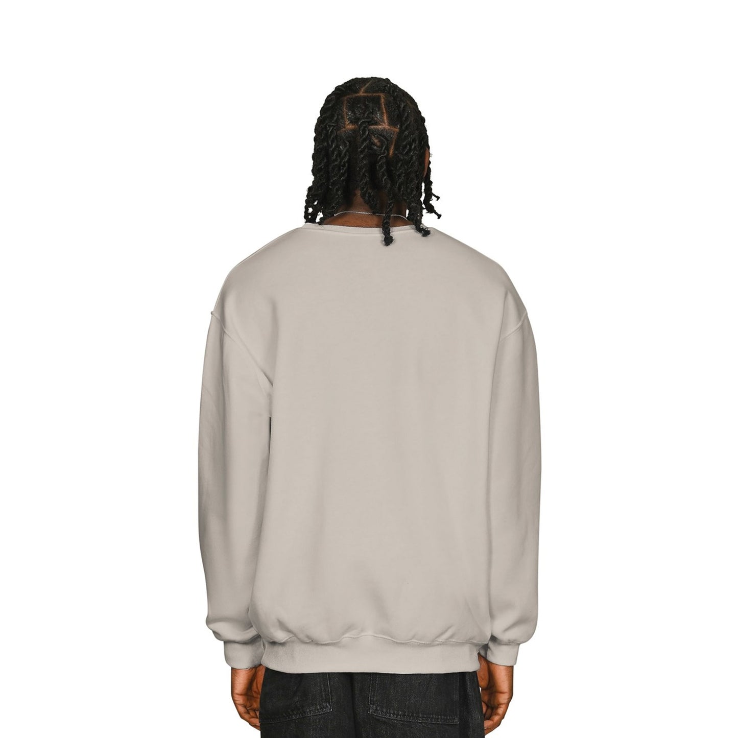 Stone - Back - Casual Classics Mens Ringspun Cotton Tall Oversized Sweatshirt