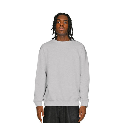 Ash Grey - Front - Casual Classics Mens Ringspun Cotton Tall Oversized Sweatshirt